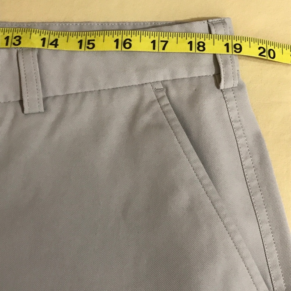 Pebble Beach Performance Mens 38 Light Gray Shorts Golf Short Flat Front Clay - Picture 4 of 9